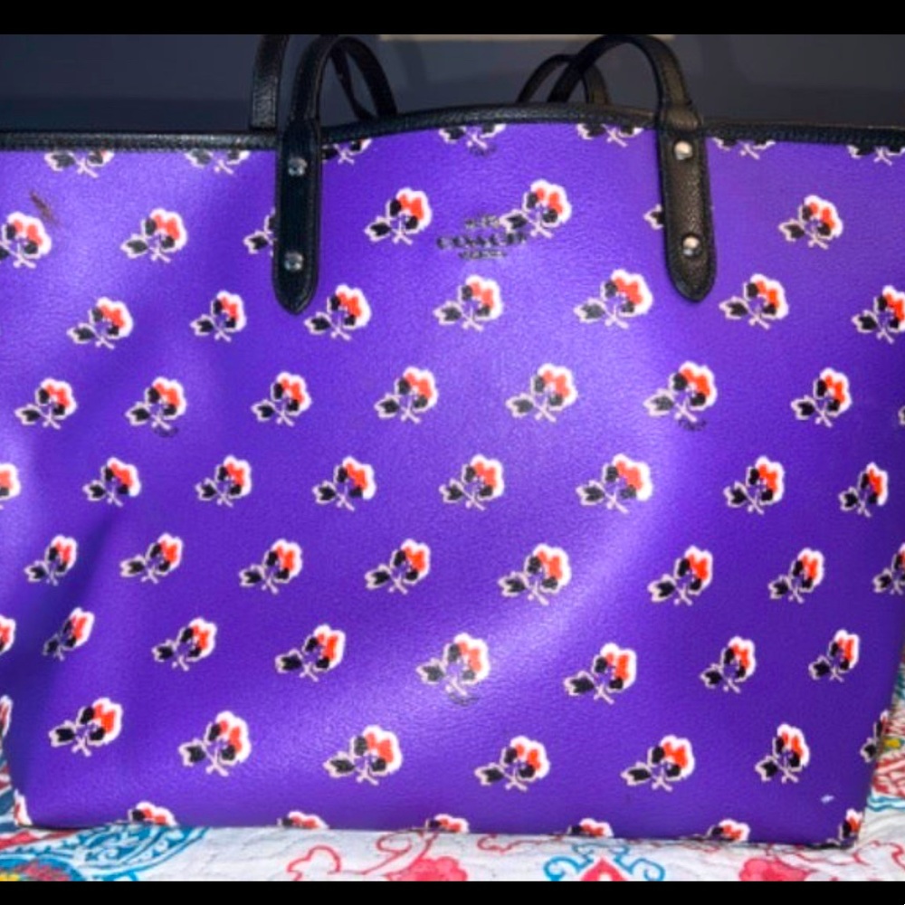 Coach reversible city tote bag